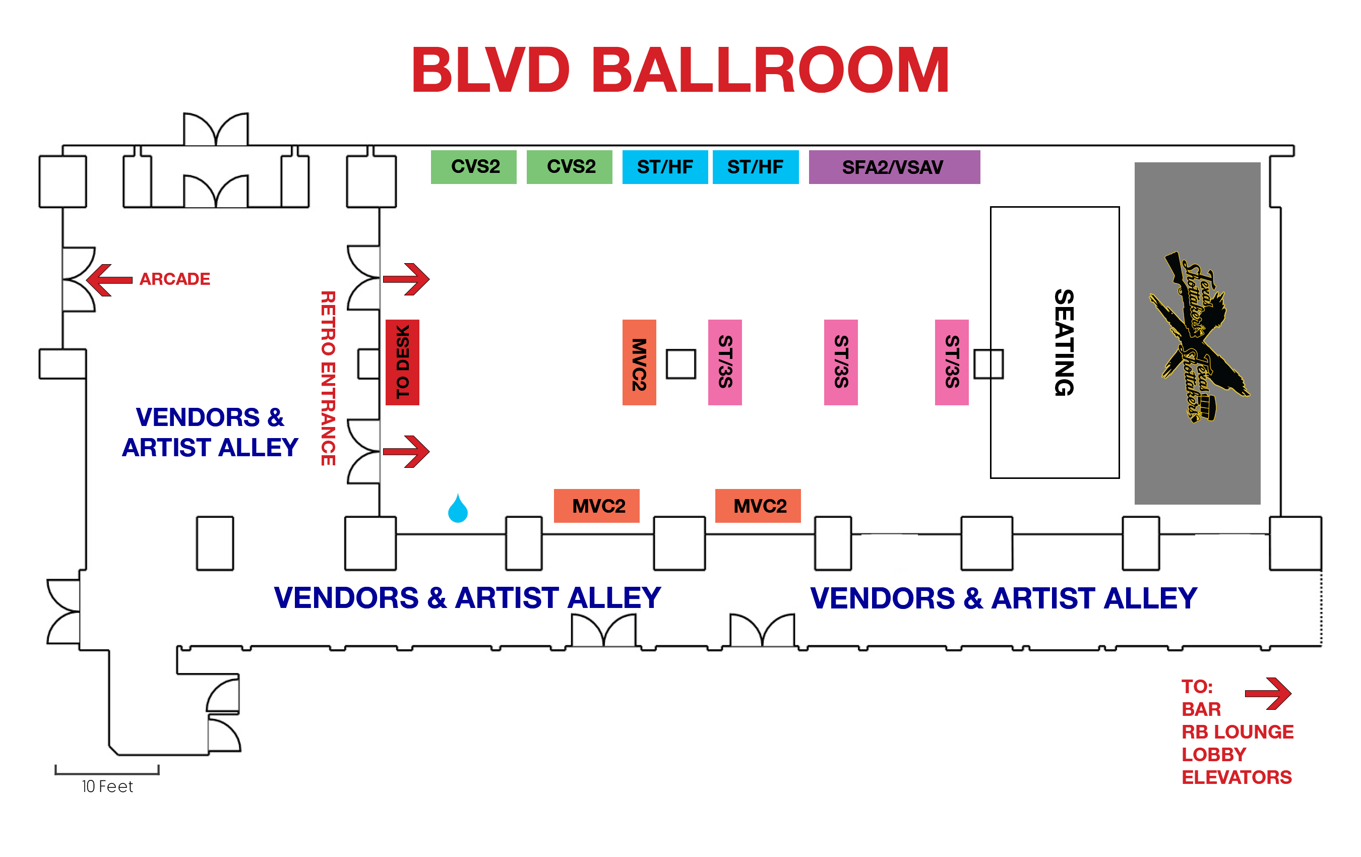 BLVD Ballroom Map